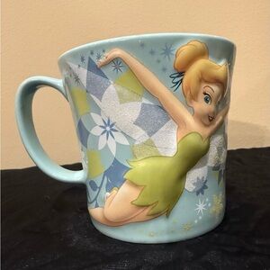 TinkerBell Blue and Green 3D Sparkle Glitter Texture Mug